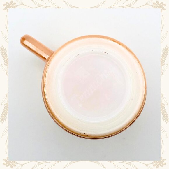 Vintage Termocrisa Peach Luster Mugs – Set of 2 (1950s) - Picture 7 of 16